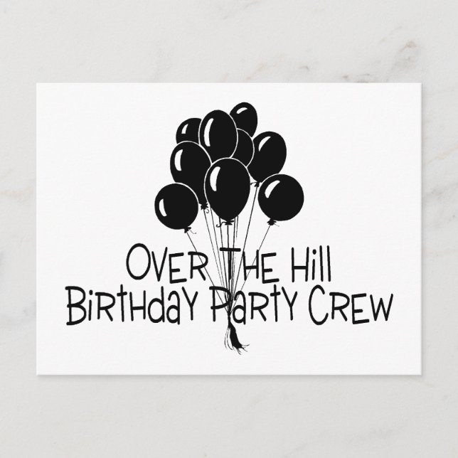 Cartão Postal Equipe de Festa de Aniversário Além da Conta (Frente)