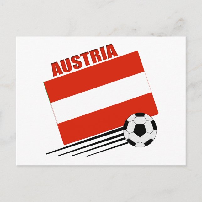 Cartão Postal Equipe de futebol austríaca (Frente)