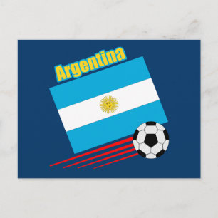 Cartão Postal Equipe de futebol da Argentina