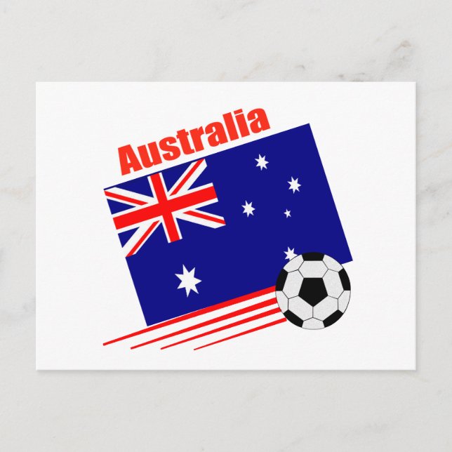Cartão Postal Equipe de futebol da Austrália (Frente)