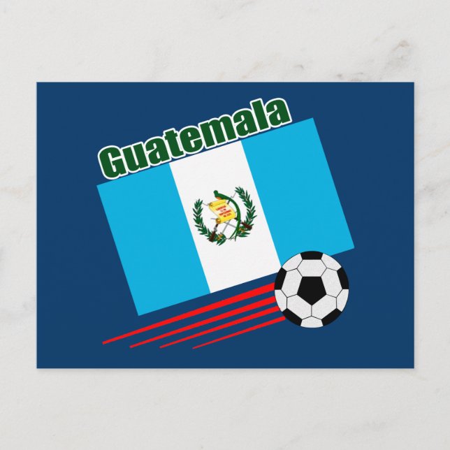 Cartão Postal Equipe de futebol da Guatemala (Frente)