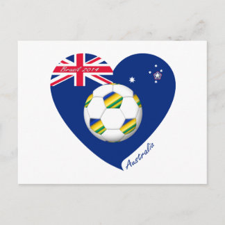 Cartão Postal Equipe de futebol Dourado e verde. Fútbol de "AUST