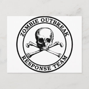 Cartão Postal Equipe de Resposta a Surto Zombie (Crossbones Crân