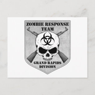 Cartão Postal Equipe de Resposta a Zumbi: Divisão de Grand Rapid