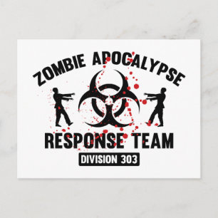 Cartão Postal Equipe de Resposta Apocalypse Zombie
