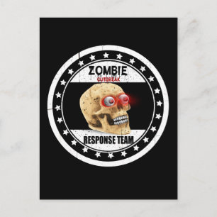 Cartão Postal Equipe de Resposta de Surto Zombie Incrível