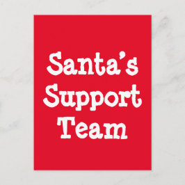 Cartão Postal Equipe de suporte dos papais noeis