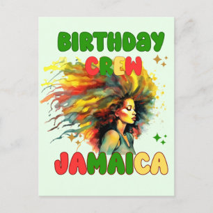 Cartão Postal Equipe de Viagem de Aniversário da Jamaica