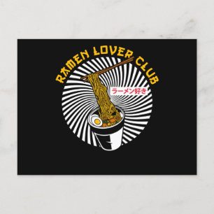 Cartão Postal Equipe do Clube Ramen Lover Presente para o asfa