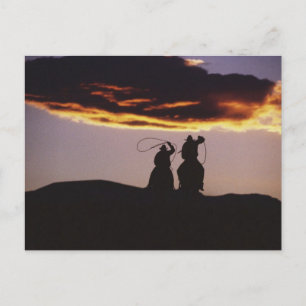 Cartão Postal Equipe do Cowboy com Lassoes