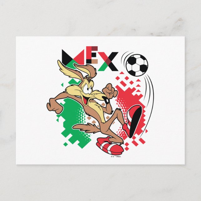 Cartão Postal Equipe do WILE E. COYOTE™ Gráfico de Futebol do Mé (Frente)