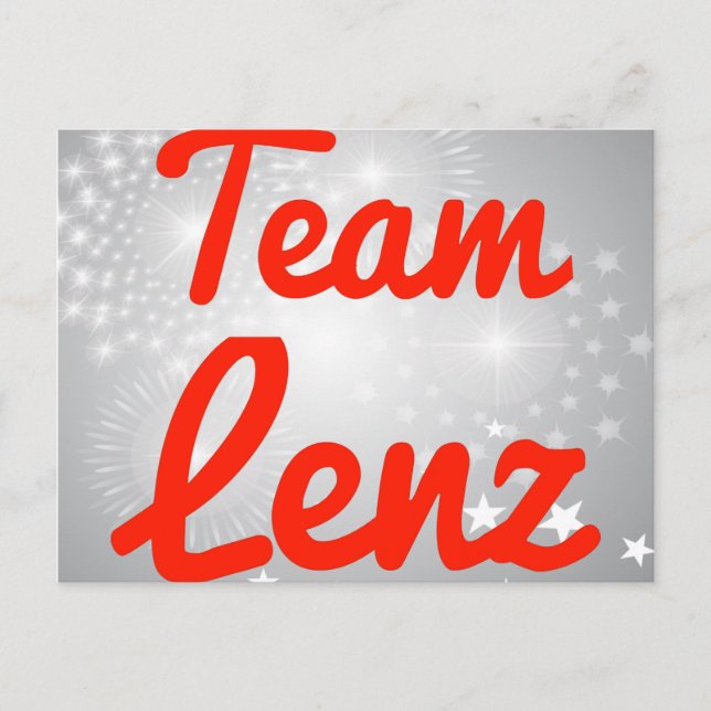 Cartão Postal Equipe Lenz (Frente)