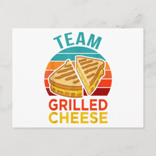 Cartão Postal Equipe Queijo Grelhado Camiseta Divertida Amante d