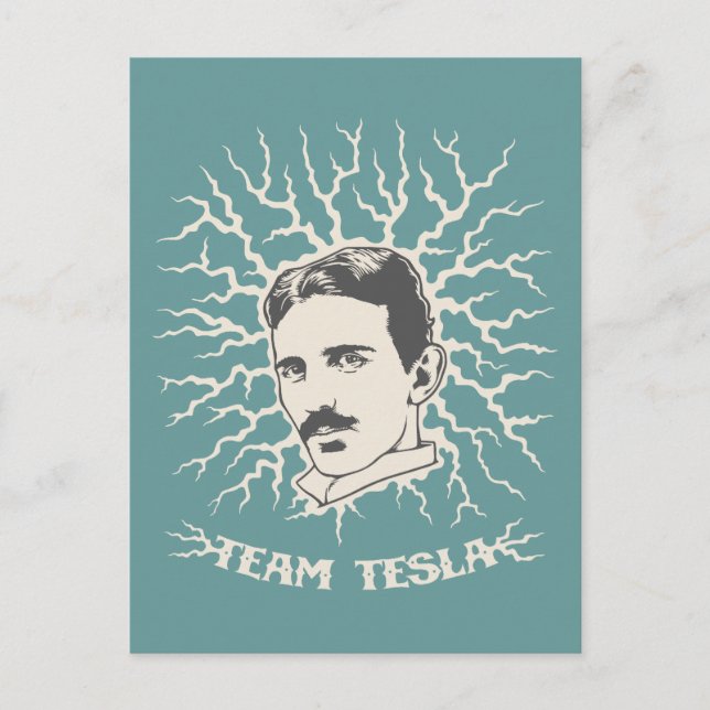 Cartão Postal Equipe Tesla (Frente)