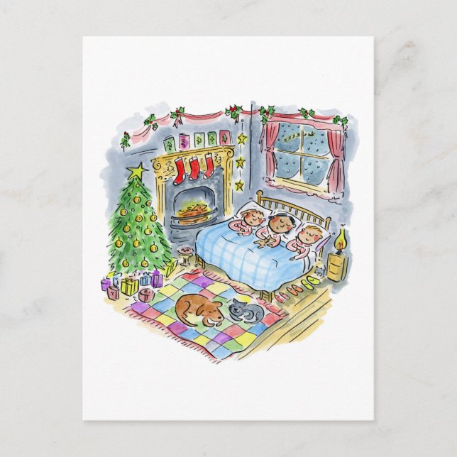 Cartão Postal Era a noite antes do Natal (Frente)