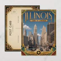 Era de Ouro do Art Déco Vintage de Illinois