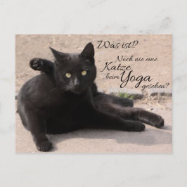 Cartão Postal Era? Noch nie Katze beim Yoga gesehen?