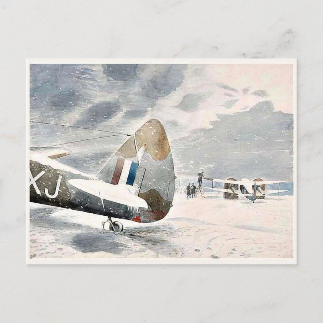Cartão Postal Eric Ravilious, Aeronave De Descongelação (Frente)