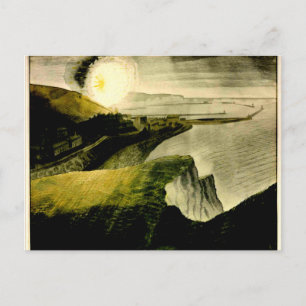 Cartão Postal Eric Ravilious - Alojamento à Noite, belas artes