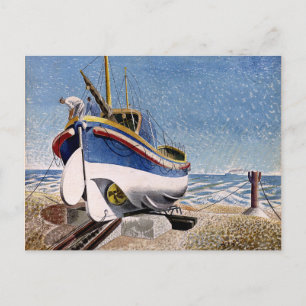 Cartão Postal Eric Ravilious - Barco salva-vidas