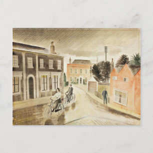 Cartão Postal Eric Ravilious - Rua da Aldeia, arte fina