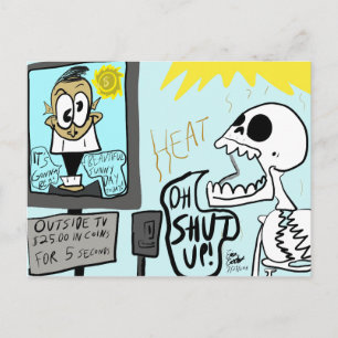 Cartão Postal Erica Crooks Comics: Onda de calor de verão / comé