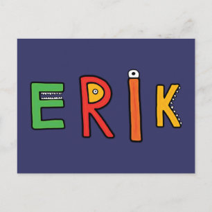 Cartão Postal "Erik" Monster Letters