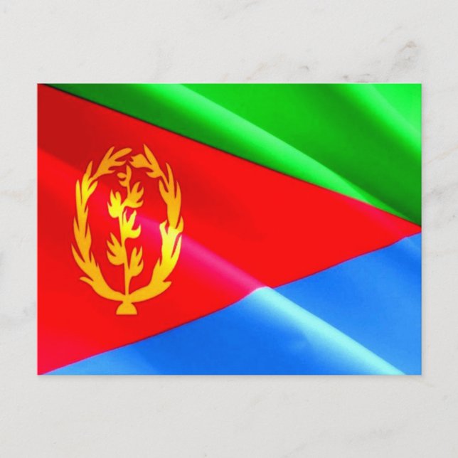 Cartão Postal Eritreia - Bandeira Eritreia - (Frente)