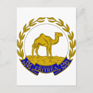 Cartão Postal Eritreia Casaco de armas ER