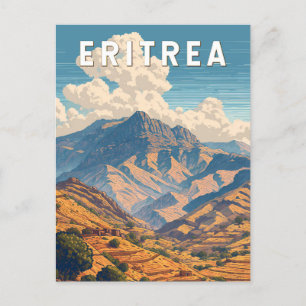 Cartão Postal Eritreia Illustração Viagem Art Vintage