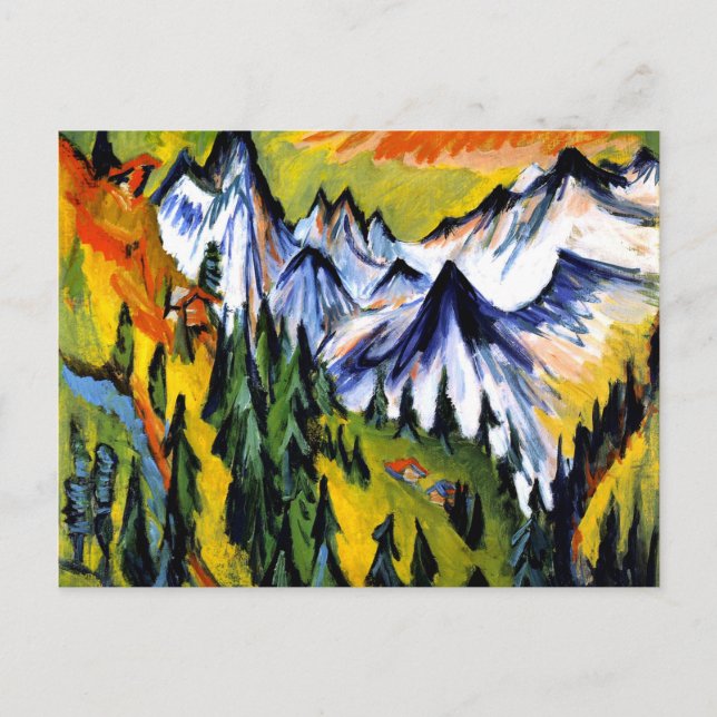 Cartão Postal Ernst Kirchner - Berggipfel (Frente)
