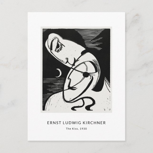 Cartão Postal Ernst L. Kirchner - Na moda Black&White Modern Art (Frente)