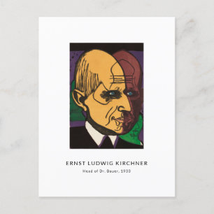 Cartão Postal Ernst L. Kirchner - Retrato Colorido Arte Moderna