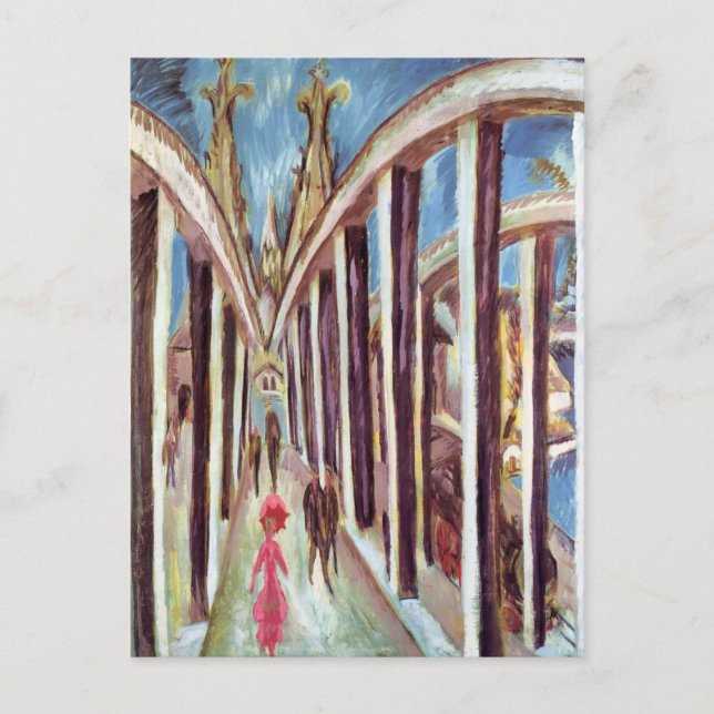 Cartão Postal Ernst Ludwig Kirchner - Ponte do Reno (Frente)