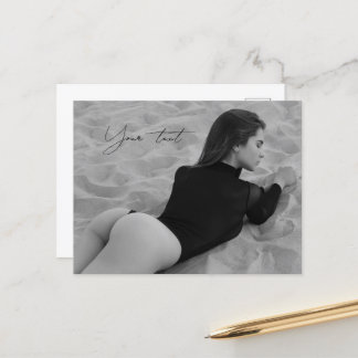 Cartão Postal Erótico, PB, Areia, Praia, Corpo de Mulher, Fetich