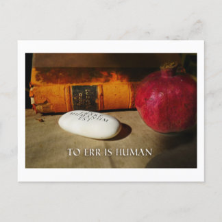 Cartão Postal Errar é humano. Errrrara Humanum Est. Latim.