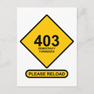 Cartão Postal Erro 403: Democracia Proibida