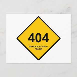 Cartão Postal Erro 404: Democracia Não Encontrada