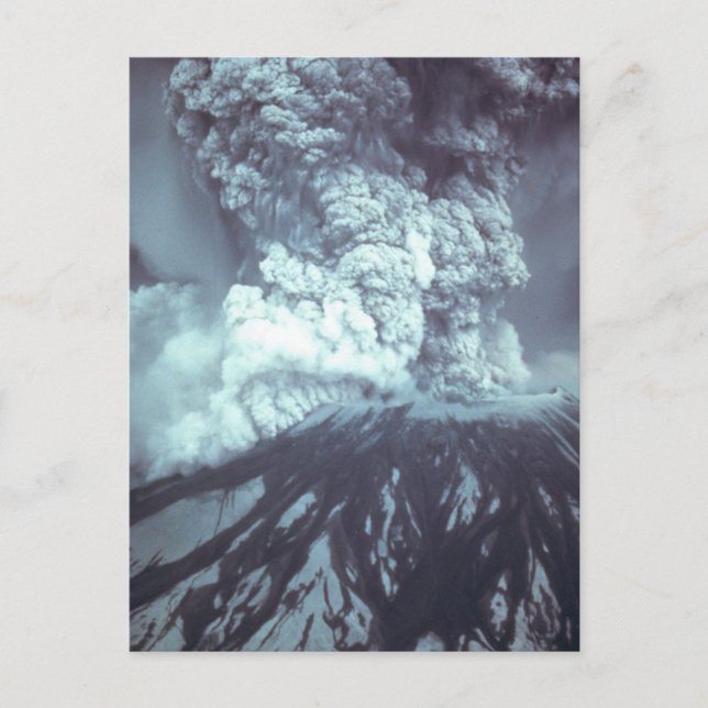 Cartão Postal Erupção do Santo Helens Stratovolcano 1980 (Frente)