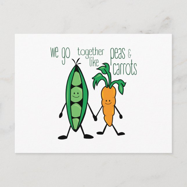 Cartão Postal Ervilhas e Cenouras (Frente)