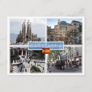 Cartão Postal ES Barcelona - Sagrada Família - Casa Batllo