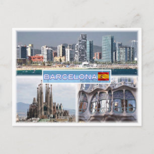 Cartão Postal ES Barcelona - Skyline - Skyline - Sagrada Família