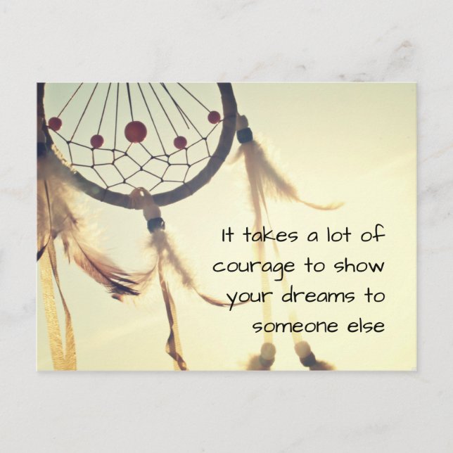 Cartão Postal Es braucht viel Mut (Frente)