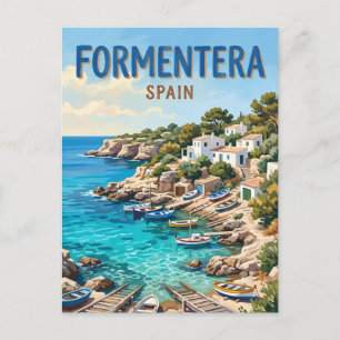 Cartão Postal Es Caló de Sant Agustí Formentera Espanha