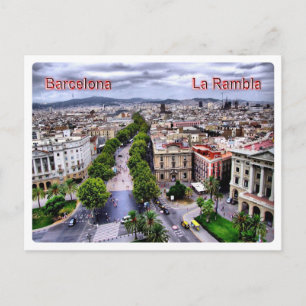 Cartão Postal ES Europa - Espanha - Barcelona la Rambla