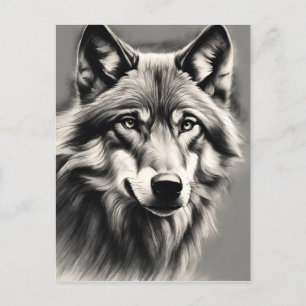 Cartão Postal Esboço de Lobo