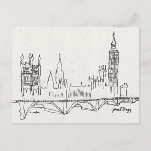 Cartão Postal Esboço de Londres