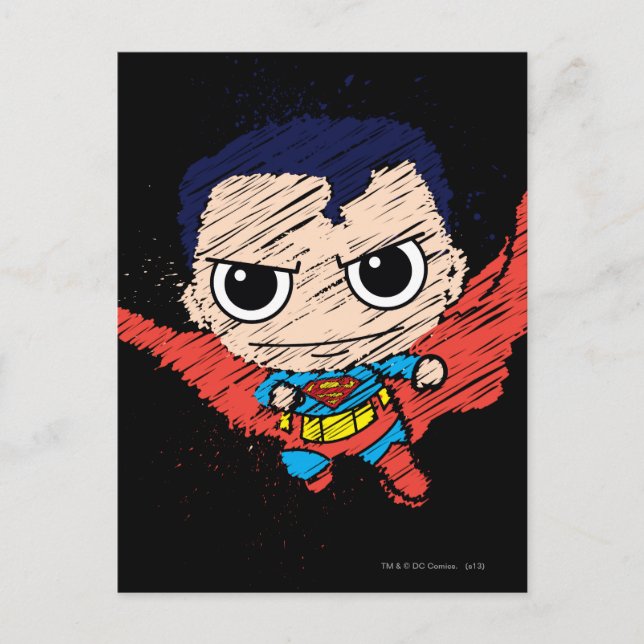 Cartão Postal Esboço do Mini Superman (Frente)