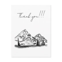 esboço em preto e branco de montanhas