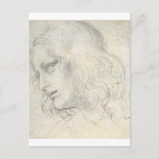 Cartão Postal esboço para a última ceia de Leonardo da Vinci. (Frente)